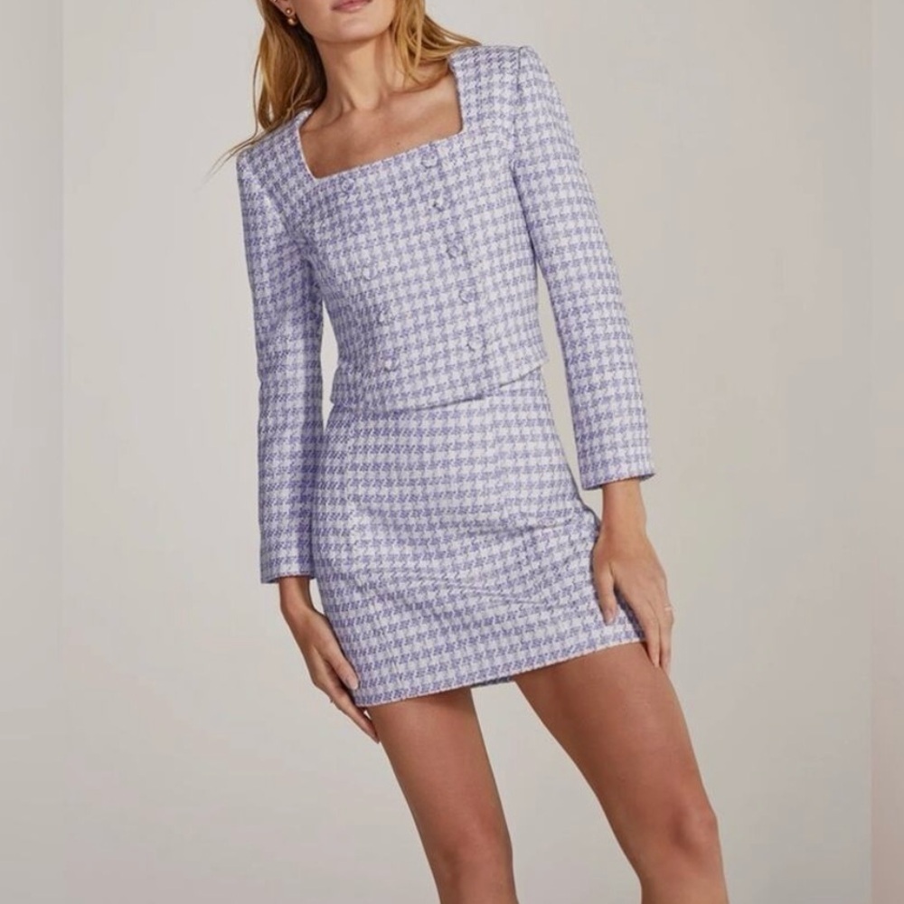 NWT Favorite Daughter Dasha Top 14 tweed lilac lavender purple - Picture 14 of 14